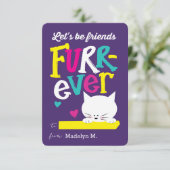Laten we Friends FURR-ever Classroom Valentijn zij Kaart (Staand voorkant)