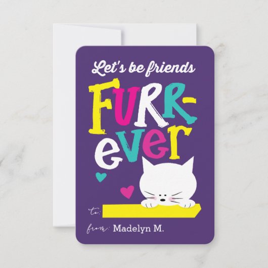 Laten we Friends FURR-ever Classroom Valentijn zij Kaart (Voorkant)