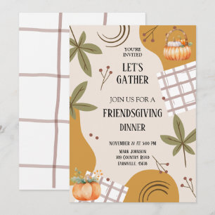 laten we Friendsgiving Potluck organiseren Kaart