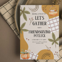 Laten we Friendsgiving Potluck Thanksgiving verzam
