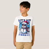 Laten we Frosty Christmas Sneeuwman halen T-shirt (Voorkant volledig)