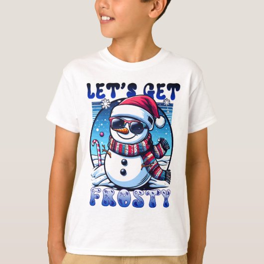 Laten we Frosty Christmas Sneeuwman halen T-shirt (Voorkant)