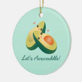 Laten we Funny Avocados Pun Humor Kerstmis afnemen Keramisch Ornament (Links)