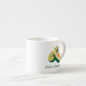 Laten we Funny Cute Avocados Pun Humor vermijden Espresso Kop (Voorkant rechts)