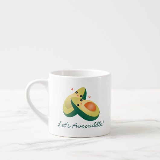 Laten we Funny Cute Avocados Pun Humor vermijden Espresso Kop (Links)