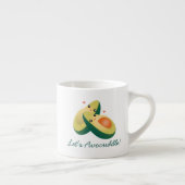 Laten we Funny Cute Avocados Pun Humor vermijden Espresso Kop (Rechts)