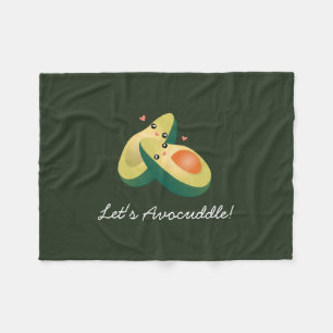 Laten we Funny Cute Avocados Pun Humor vermijden Fleece Deken
