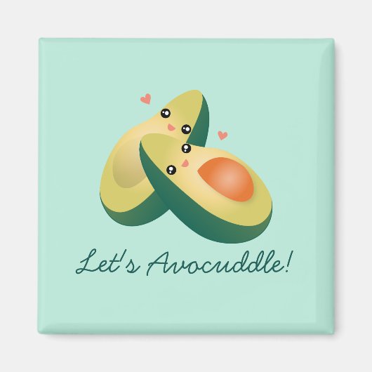 Laten we Funny Cute Avocados Pun Humor vermijden Magneet (Voorkant)