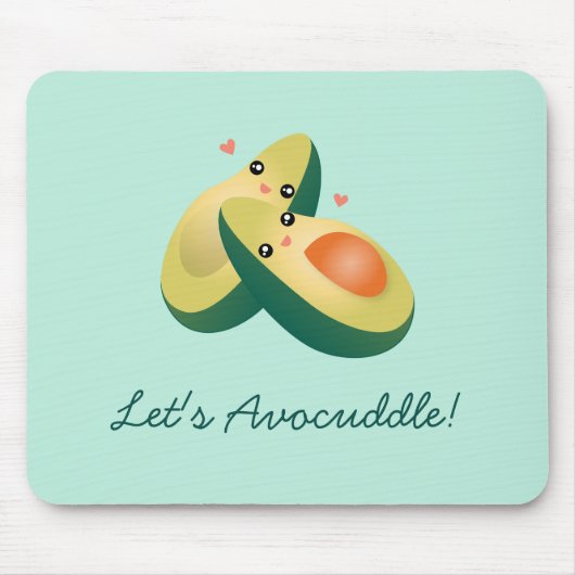 Laten we Funny Cute Avocados Pun Humor vermijden Muismat (Voorkant)