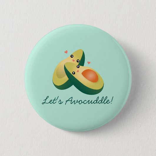 Laten we Funny Cute Avocados Pun Humor vermijden Ronde Button 5,7 Cm (Voorkant)