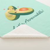 Laten we Funny Cute Avocados Pun Humor vermijden Sherpa Deken (3/4)