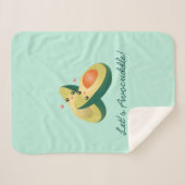 Laten we Funny Cute Avocados Pun Humor vermijden Sherpa Deken (Voorkant (horizontaal))