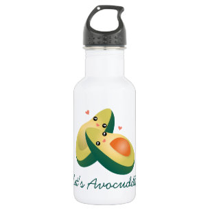 Laten we Funny Cute Avocados Pun Humor vermijden Waterfles
