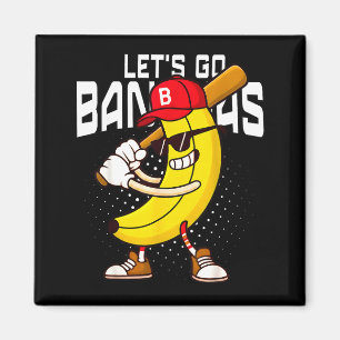 Laten we gaan banaan retro banaan shirt jongens ki magneet