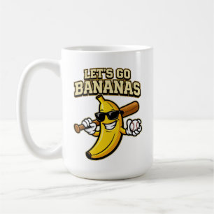 Laten we gaan Banaan Retro Jongens Kinderen Mannen Koffiemok