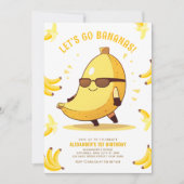 Laten we gaan Bananas Fun Verjaardag Kaart (Voorkant)