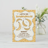 Laten we gaan Bananas grillige leuke verjaardagsfe Kaart (Staand voorkant)