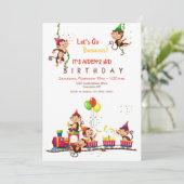 Laten we gaan Bananas verjaardagsfeestje Kaart (Staand voorkant)