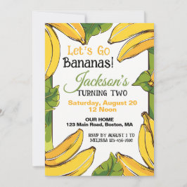 Laten we gaan bananen elke leeftijd verjaardagsfee kaart