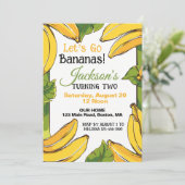 Laten we gaan bananen elke leeftijd verjaardagsfee kaart (Staand voorkant)
