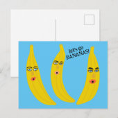 LATEN WE GAAN BANANEN Grappig Schattige Whimsical  Briefkaart (Voorkant / Achterkant)