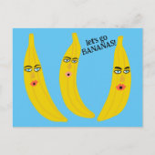 LATEN WE GAAN BANANEN Grappig Schattige Whimsical Briefkaart (Voorkant)