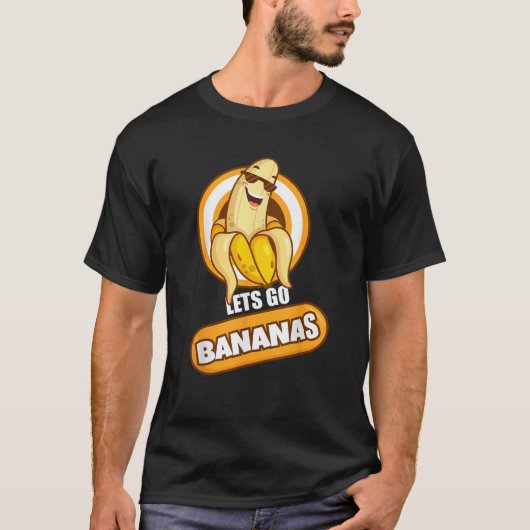 Laten we gaan Bananen Grappige Banaan T-shirt (Voorkant)