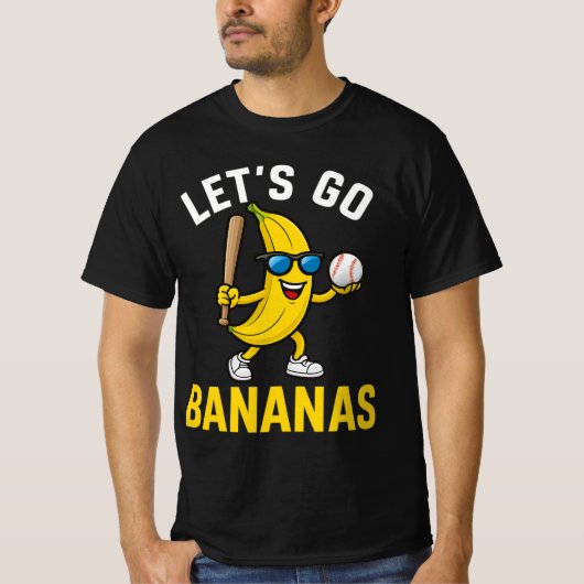 Laten we gaan Bananen Grappige Banaan T-shirt (Voorkant)