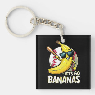 Laten we gaan Bananen Grappige Bananenliefhebber Sleutelhanger