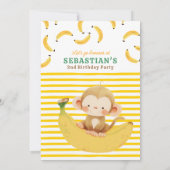Laten we gaan bananen onze kleine aap verjaardag kaart (Achterkant)