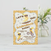 Laten we gaan Bananen Sportief Grappig Verjaardags Kaart (Staand voorkant)