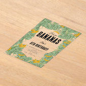 Laten we gaan Bananen Tropische Verjaardag Thema Acryl Uitnodigingen (Laagn)