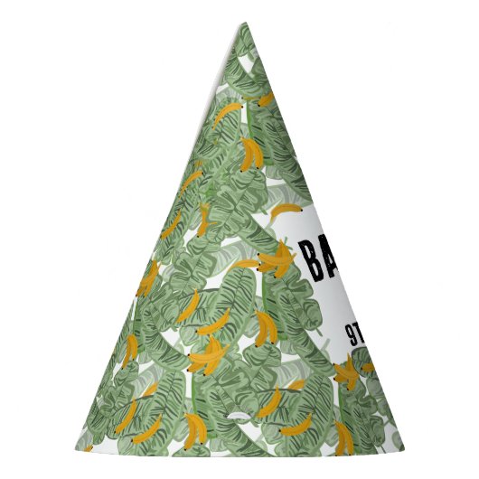 Laten we gaan Bananen Tropische Verjaardag Thema Feesthoedjes (Links)