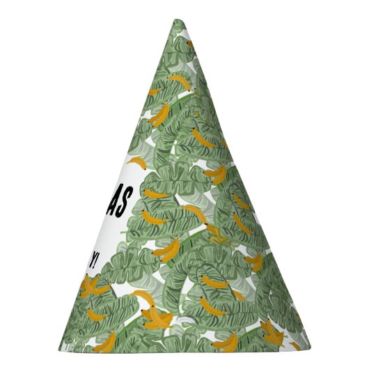 Laten we gaan Bananen Tropische Verjaardag Thema Feesthoedjes (Rechts)