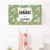 Laten we gaan Bananen Tropische Verjaardag Thema Spandoek (Insitu)