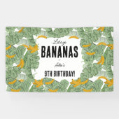 Laten we gaan Bananen Tropische Verjaardag Thema Spandoek (Horizontaal)