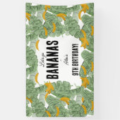 Laten we gaan Bananen Tropische Verjaardag Thema Spandoek (Verticaal)