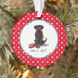 Laten we gaan! Black Labrador Retriever - Cute Dog Ornament