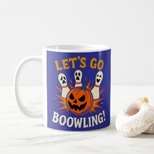 Laten we gaan Boo-Wling Grappig Halloween Bowling Koffiemok