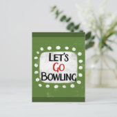 Laten we gaan bowlen Briefkaart (Staand voorkant)