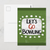 Laten we gaan bowlen Briefkaart (Voorkant / Achterkant)