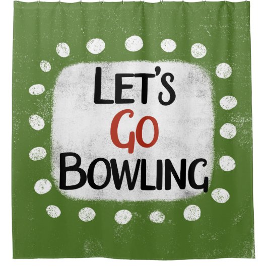 Laten we gaan Bowlen Douchegordijn (Voorkant)