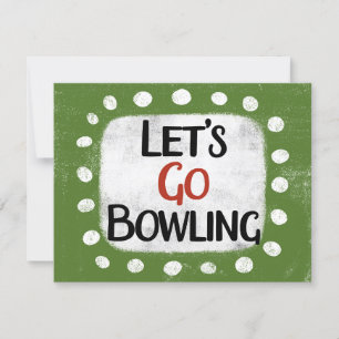 Laten we gaan bowlen Wenskaart Kaart