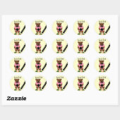 Laten we gaan -  Bowling Ronde Sticker (Vel)
