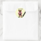 Laten we gaan -  Bowling Ronde Sticker (Tas)