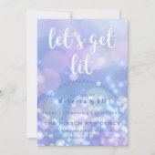 Laten we gaan branden - Blue Sparkles Funny Hanukk Kaart (Voorkant)