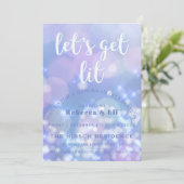 Laten we gaan branden - Blue Sparkles Funny Hanukk Kaart (Staand voorkant)