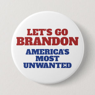 Laten we gaan Brandon Amerika's meest ongewenste Ronde Button 7,6 Cm