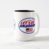 Laten we gaan Brandon Car Magnet Tweekleurige Koffiemok (Voorkant rechts)