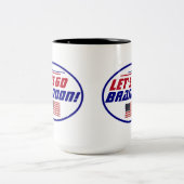 Laten we gaan Brandon Car Magnet Tweekleurige Koffiemok (Center)